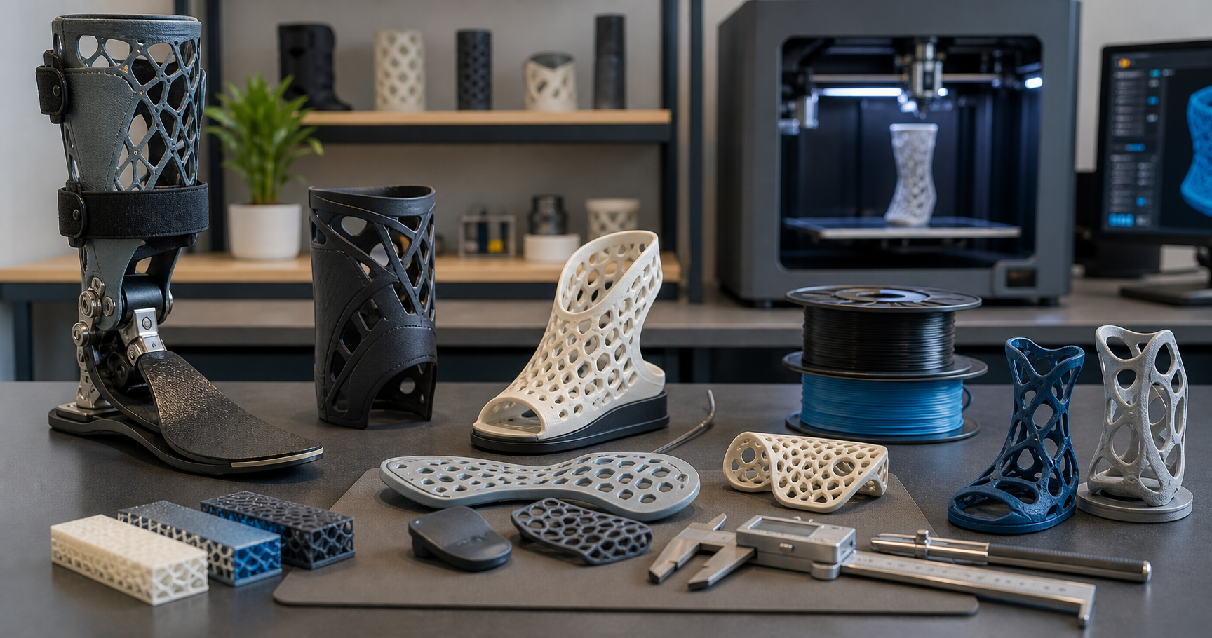 Componentes ortoprotésicos personalizados fabricados con impresión 3D